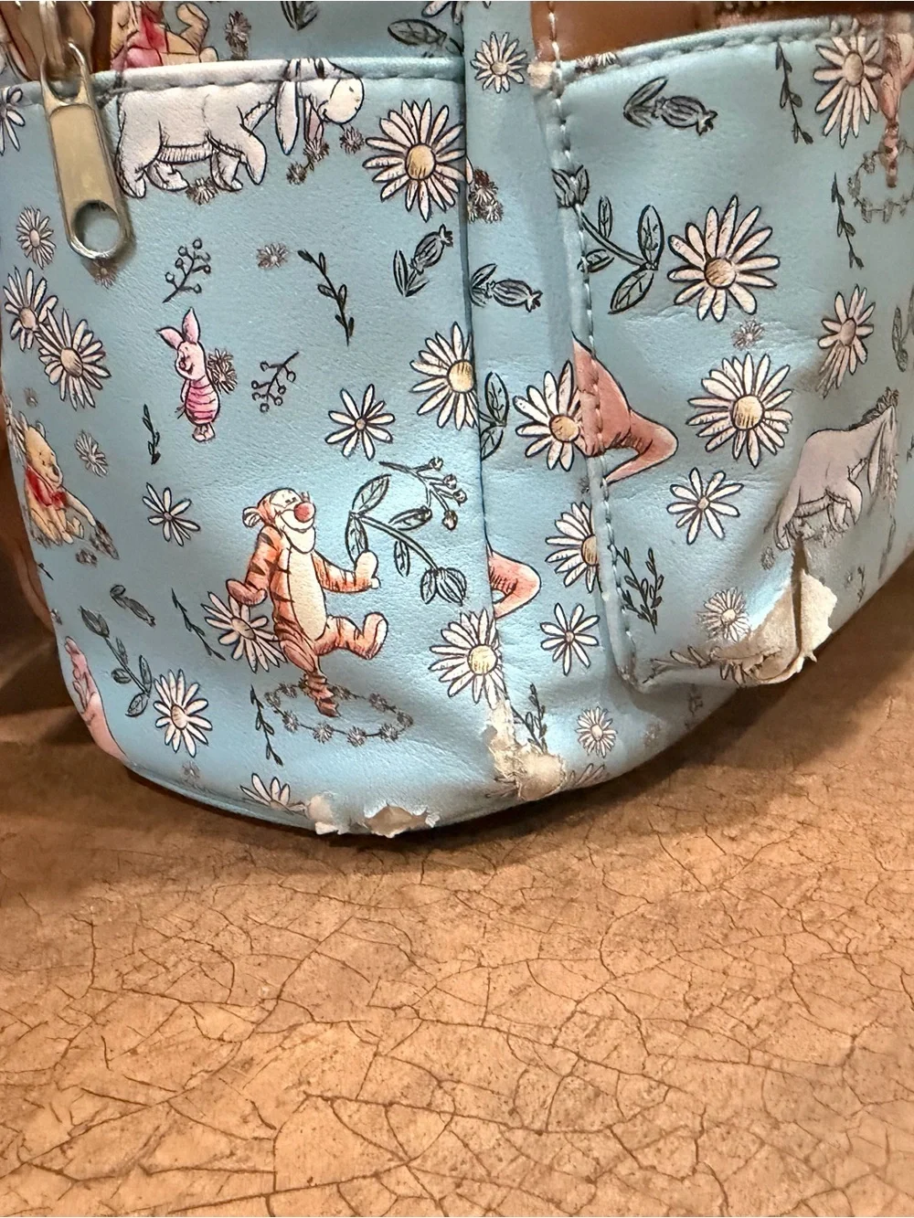 Loungefly Disney Winnie the Pooh Light Blue Floral Mini Backpack